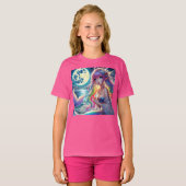 T-shirt Fille d'anime chantant clair de lune pixie mermaid (Devant entier)