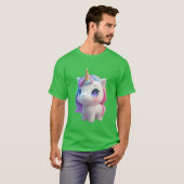 T-shirt Fille d'anime licorne (Devant entier)