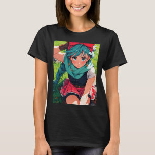 T-shirt Fille d'anime rétro aventurière de fantasy explora