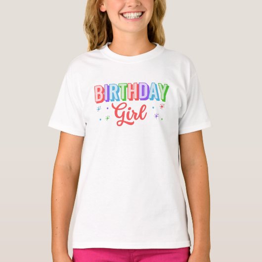T-Shirt Fille d'Anniversaire (Devant)