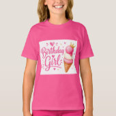 T-shirt Fille d'anniversaire (Devant)