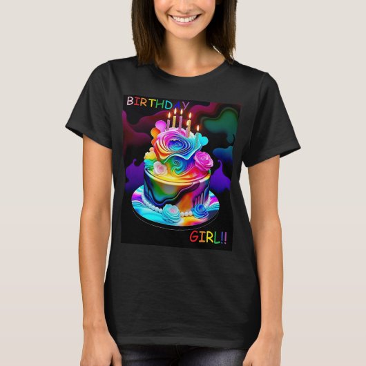 T-shirt Fille d'anniversaire (Devant)