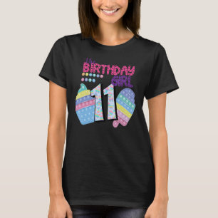 T-shirt Fille d'anniversaire 11 ans Jouet Fidget Poppin'
