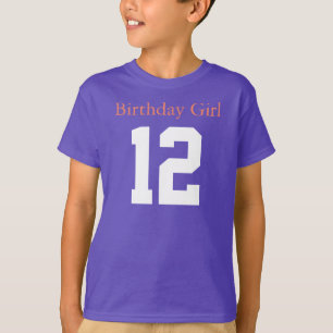 T-shirt Fille d'anniversaire 12