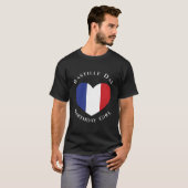T-shirt Fille D'Anniversaire 14 Juillet Drapeau H (Devant entier)
