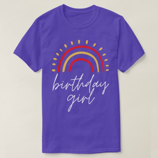T-shirt Fille d'anniversaire 7 (Design devant)