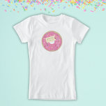 T-Shirt Fille d'anniversaire à la fête des beignes<br><div class="desc">T-shirt fille d'anniversaire de grand beigne</div>