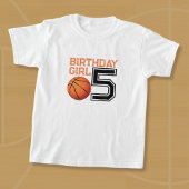 T-shirt Fille d'anniversaire de basket-ball