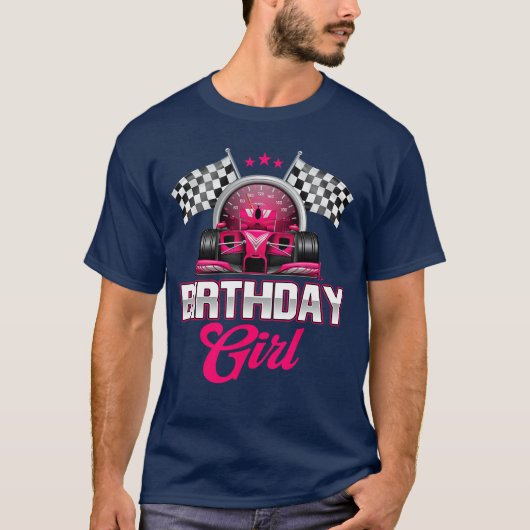 T-shirt Fille d'anniversaire de course Conductrice de cour (Devant)