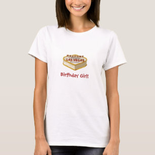 T-shirt Fille d'anniversaire de gâteau de Las Vegas ! Bébé