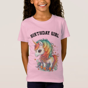 T-Shirt FILLE D'ANNIVERSAIRE LICORNE