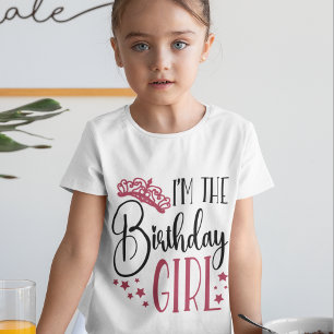 T-shirt Fille d'anniversaire personnalisées Escouade d'ann