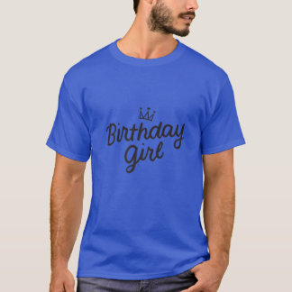 T-shirt Fille d'anniversaire Princess Party Tiara B-Day To