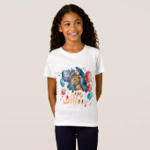 T-shirt fille d'anniversaire tendance (Devant entier)