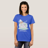 T-shirt Fille Dans Bain Bleu Bulle (Devant entier)