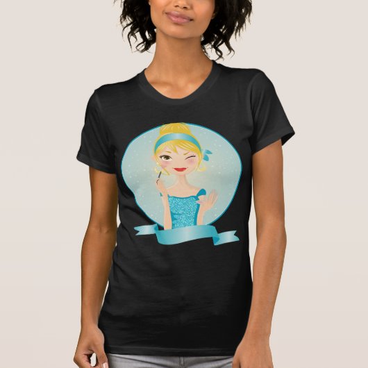T-shirt Fille dans le bleu (Devant)
