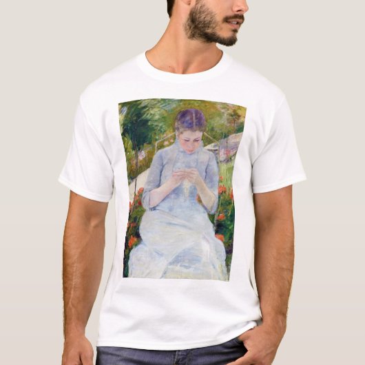 T-shirt Fille dans le jardin, Mary Cassatt (Devant)