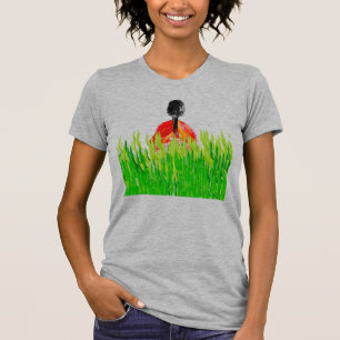 T-Shirt Fille dans un champ de paddy