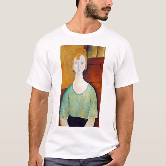 T-shirt Fille dans une blouse verte, Modigliani (Devant)