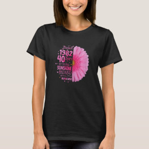 T-shirt Fille d'août 1982 40 Ans 40e Anniversaire