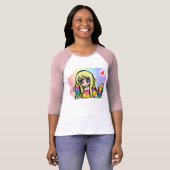 T-shirt Fille d'arc-en-ciel (Devant entier)