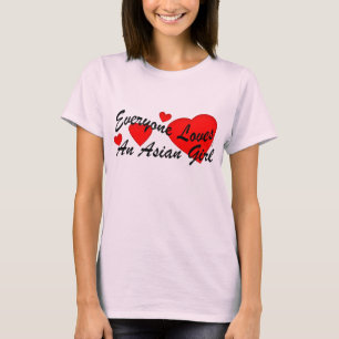 T-shirt Fille d'Asiatique d'amours