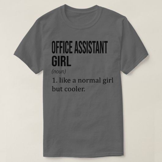 T-shirt Fille D'ASSISTANTE DE BUREAU Comme Une Fille Norma (Design devant)