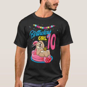 T-shirt Fille de 10 ans anniversaire Mignonne 10ème annive