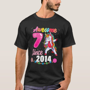 T-shirt Fille De 7 Ans Fête D'Anniversaire 7Ème Fantastiqu