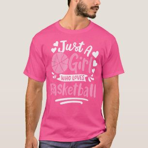 T-shirt Fille De Basketball Juste Une Fille Qui Aime Le Ba