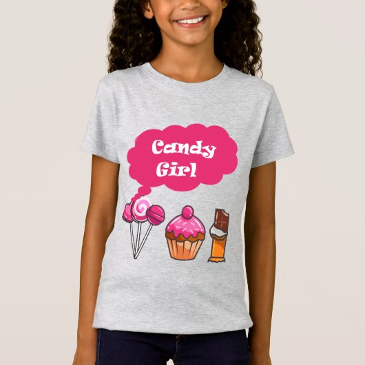 T-Shirt Fille de bonbons (Devant)