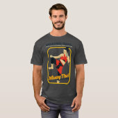 T-shirt Fille de boxe thaïlandaise vintage (Devant entier)