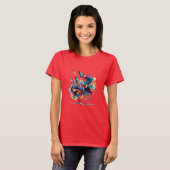 T-shirt Fille de breakdance colorée Art (Devant entier)
