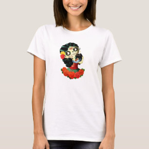 T-shirt Fille de Catrina de Mexicain de Dia de Los Muertos