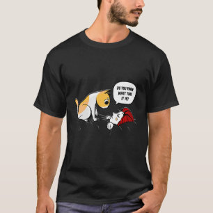T-shirt fille de chat affamée
