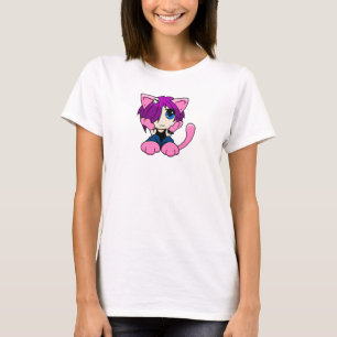 T-shirt Fille de chat d'Emo