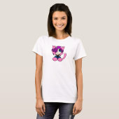 T-shirt Fille de chat d'Emo (Devant entier)