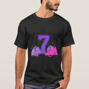 T-shirt Fille de cheerleading pour 7ème anniversaire Sept