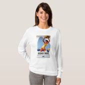T-shirt Fille de chemins de fer et affiche britanniques de (Devant entier)