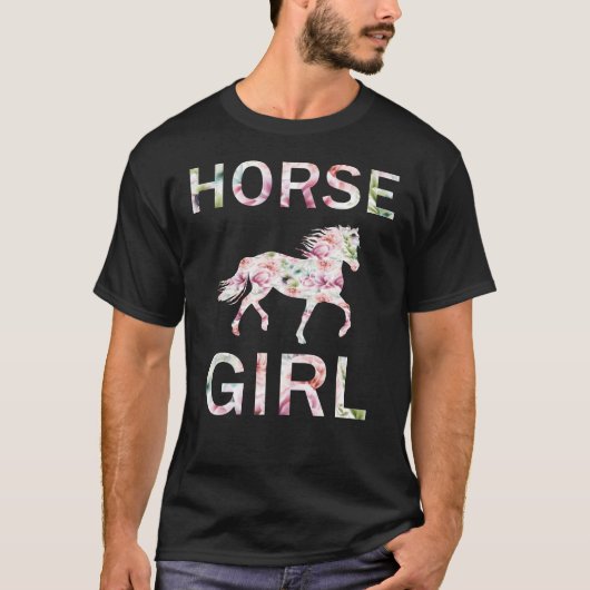 T-shirt fille de cheval (Devant)