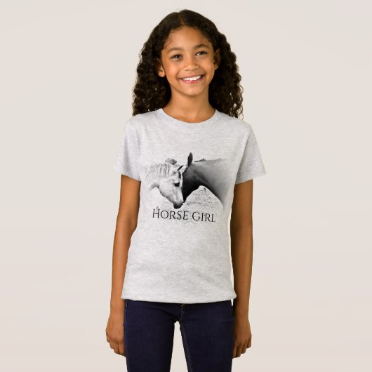 T-shirt fille de cheval (Devant entier)