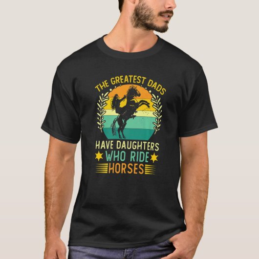 T-shirt Fille de cheval Fête des Pères Cavalcade Course de (Devant)