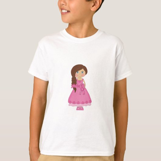 T-shirt Fille de conscience de cancer du sein (Devant)