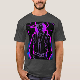 T-shirt Fille de cow-boy gothique Synthwave Outrun gothiqu