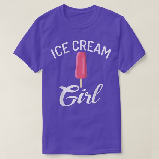 T-shirt Fille de crème glacée (Design devant)