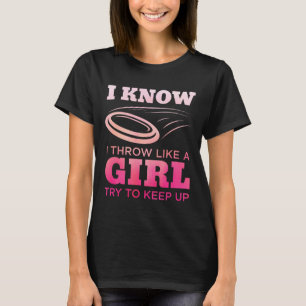 T-shirt Fille de Disc Golf Drôle de Disc Golf Amateur Joue