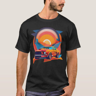 T-shirt Fille de famille de voiture de sport