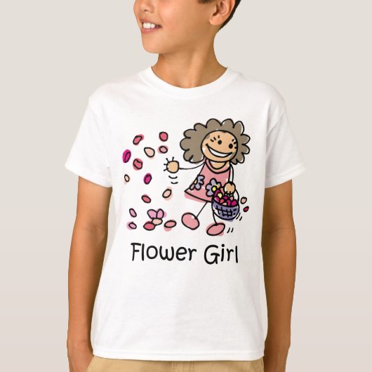 T-shirt fille de fleurs (Devant)