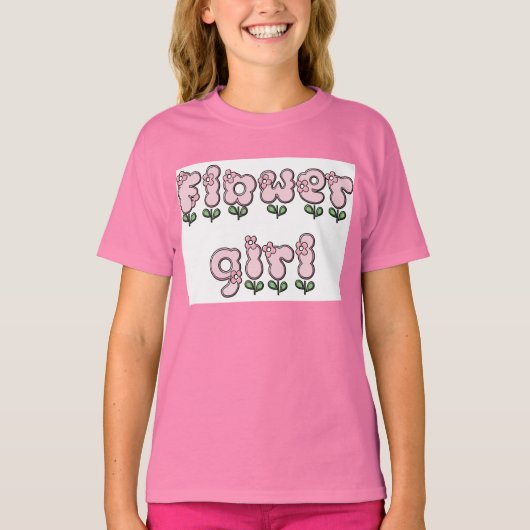 T-shirt fille de fleurs (Devant)