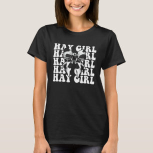 T-shirt Fille de foin drôle agriculteur laitier vache élev